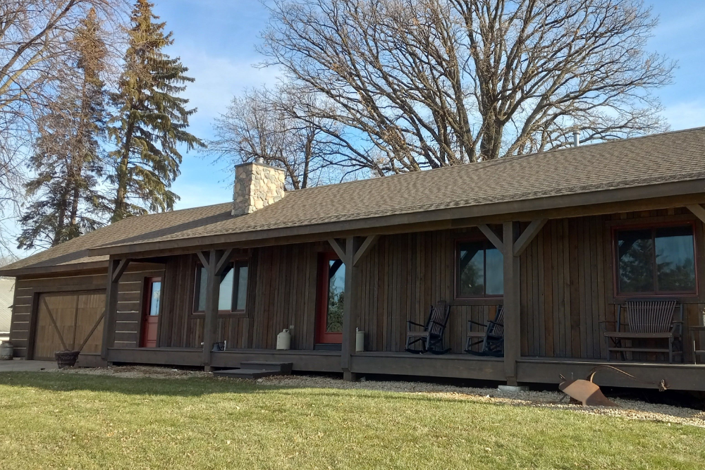 home renovation - updated wood siding - montana timber products