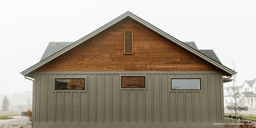 exterior shiplap gable - aquafir olympic - montana timber products
