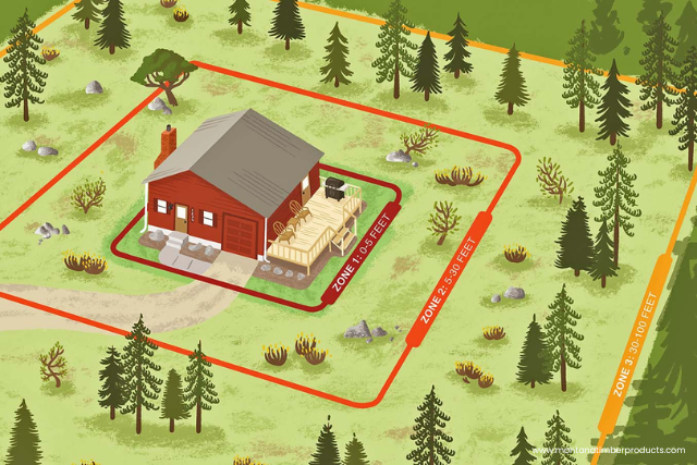 creating fire resistance landscape - tips to reduce fire risk - montana timber products