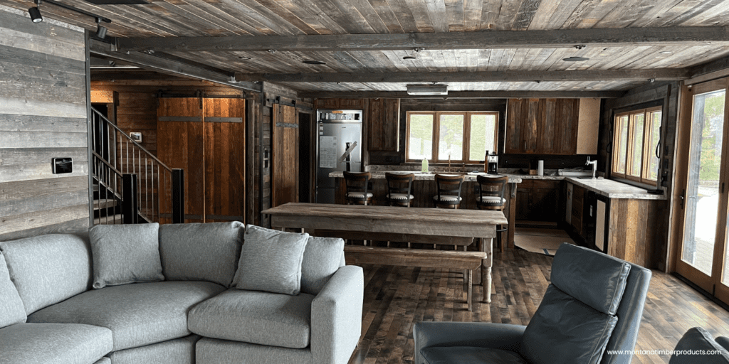 reclaimed wood cladding - interior wood cladding - montana timber products