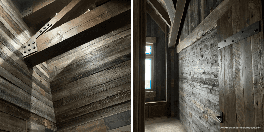 reclaimed wood - interior wood shiplap - montana timber products