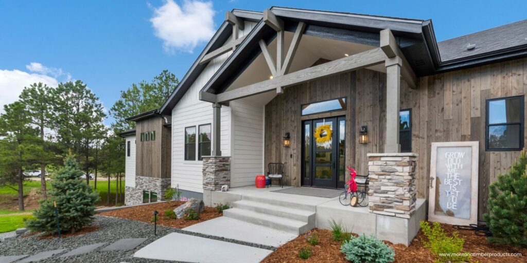 custom-home-entry-way-natural-wood-siding-montana-timber-products