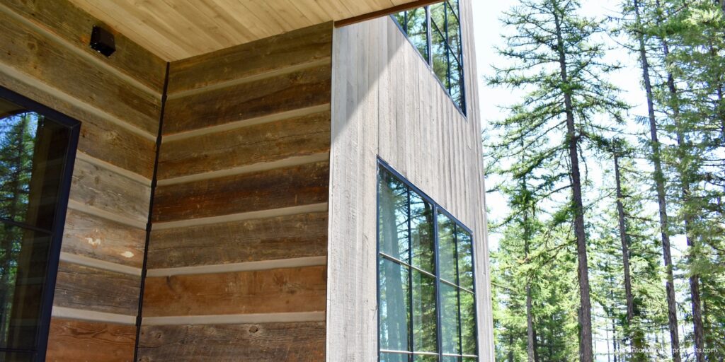 Horizontal-Reclaimed-Siding-with-Chinking-Whitefish-Montana-Montana-Timber-Products
