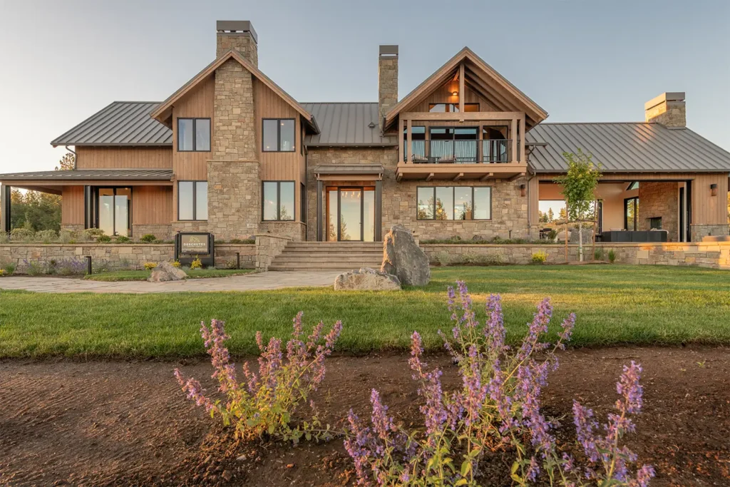 Ranchwood Yellowstone Front of Deschutes Custom Home