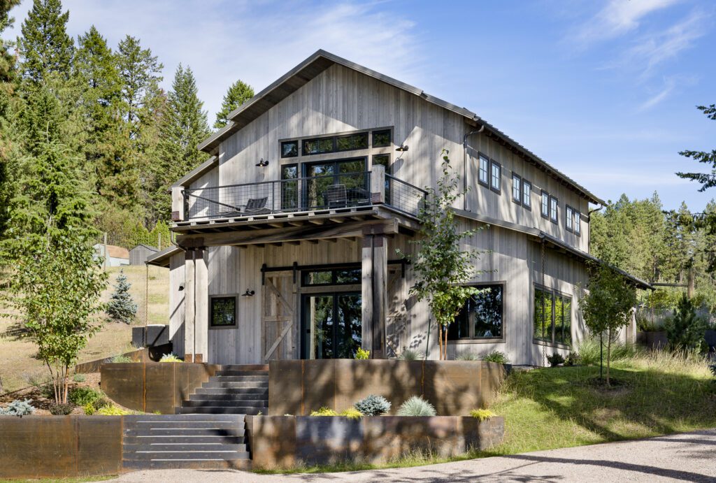 Barn Featuring Artisan Glacier Grey siding, paired with Artisan Dusk Trim