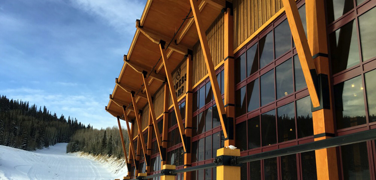 ranchwood™ Siding and AquaFir™ Timbers Frame this Resort Lodge