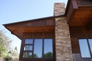 Mountain Modern ranchwood integration with stone