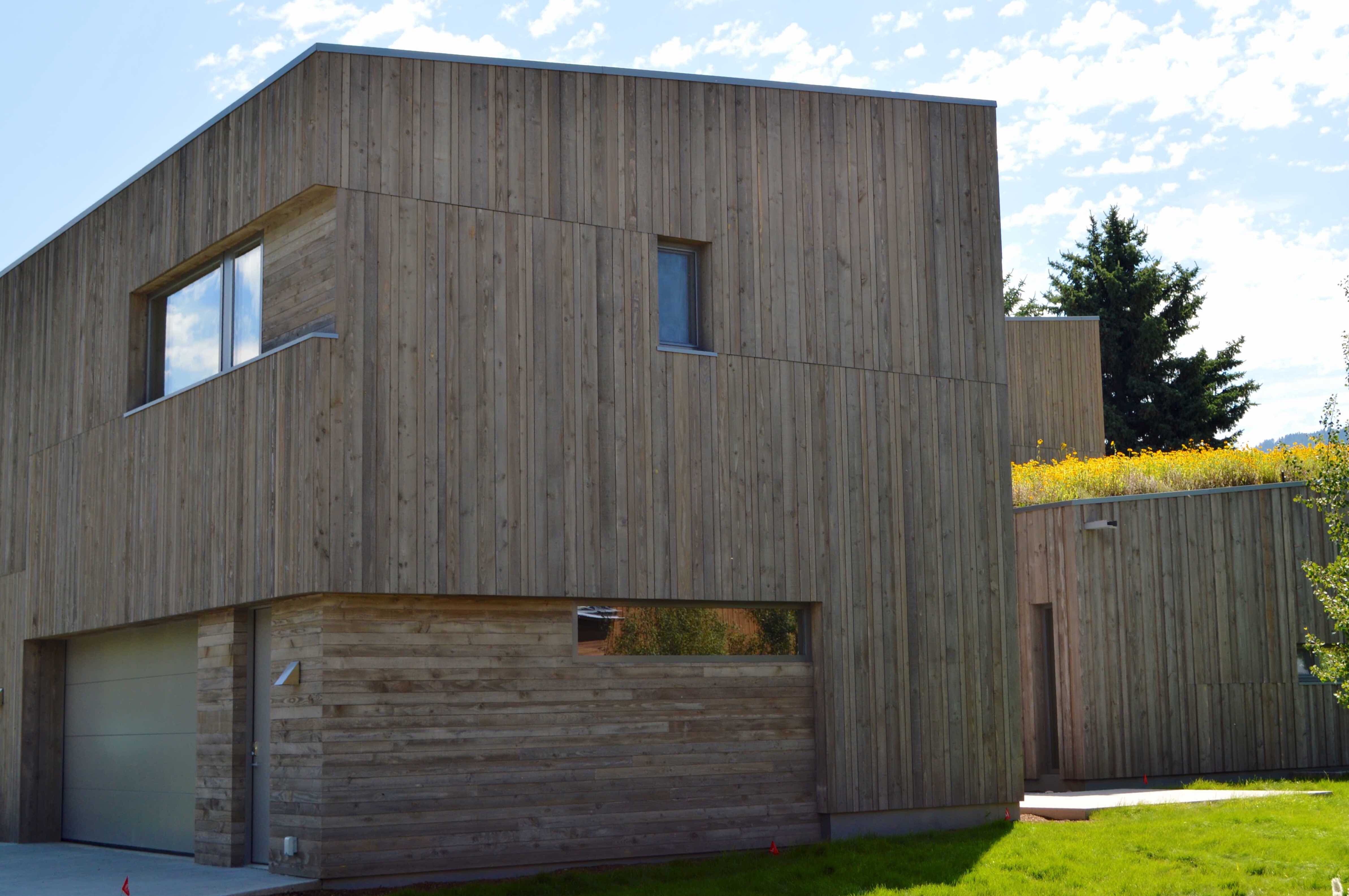 Mountain Modern Architecture Uses Aquafir Siding Montana