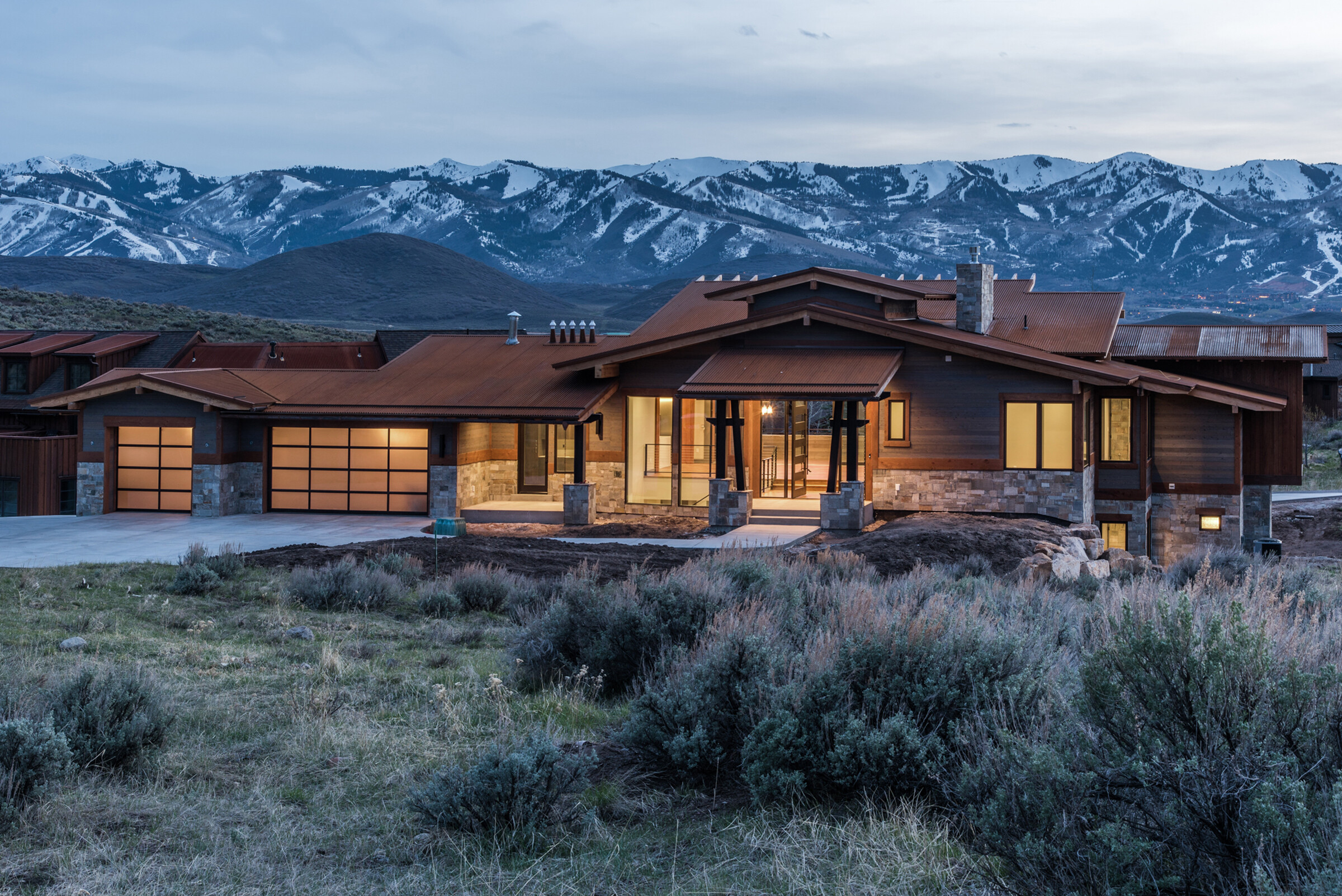 Modern Rustic Park City Utah home featuring of AquaFir™ Dark Gray and AquaFir™ Bronze Cedar