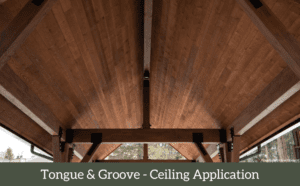 tongue and groove cladding profile - wood cladded ceiling - montana timber products