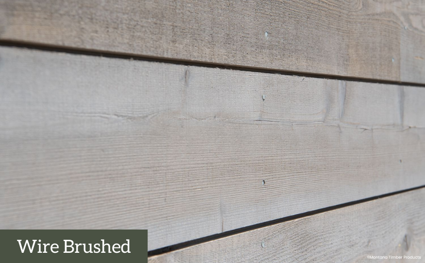 wire brushed textured siding - custom vertical wood siding - montana timber products