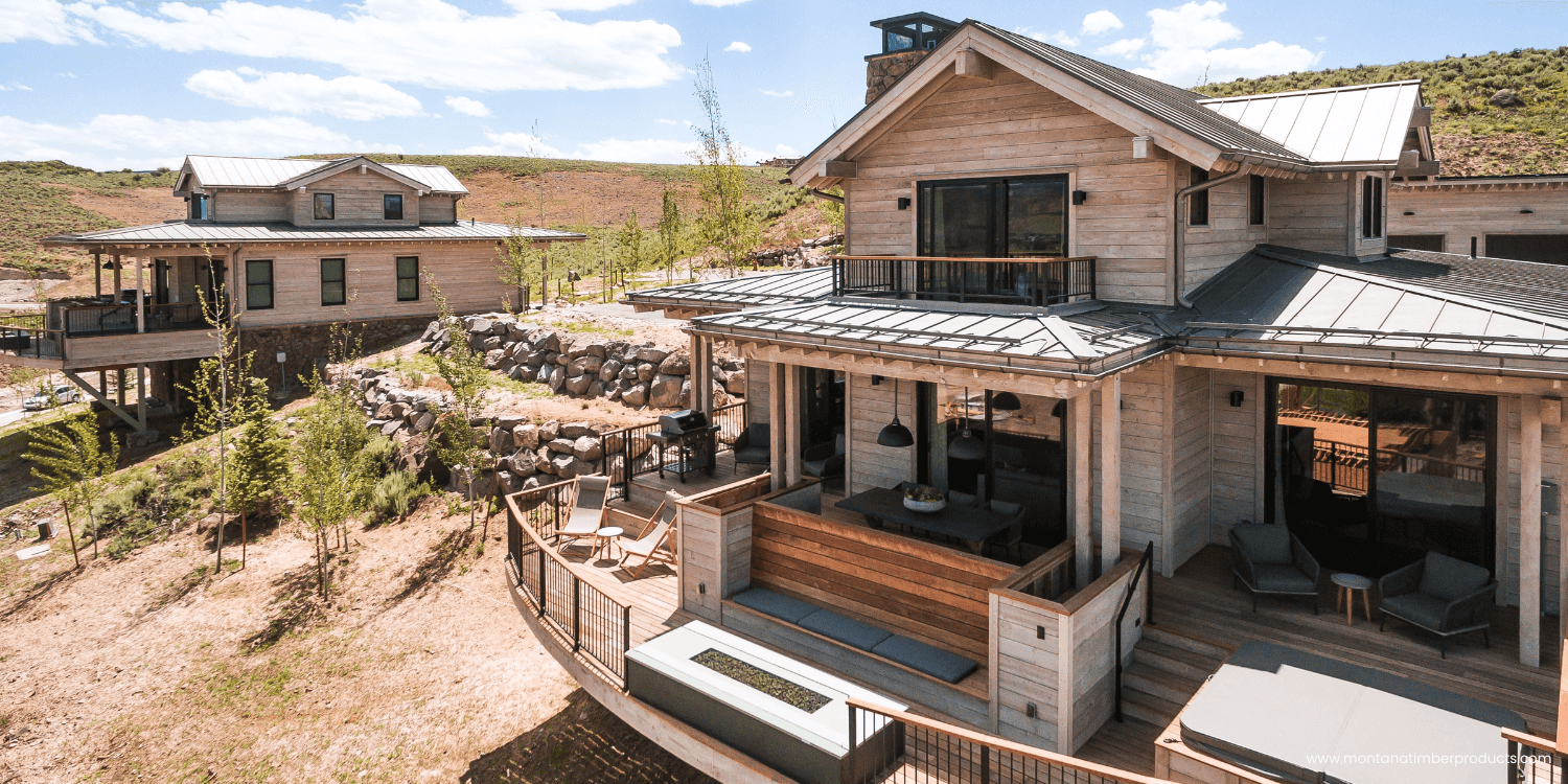 custom mountain home development - ranchwood artisan - montana timber products