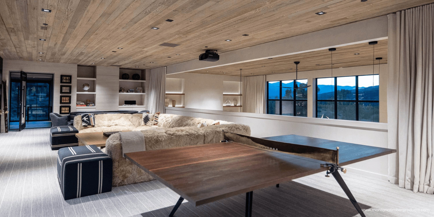 interior wood ceiling cladding - ranchwood artisan - montana timber products