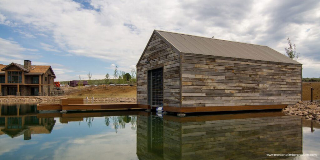 reclaimedwoodsidingcorralboardboathousemontanatimberproducts