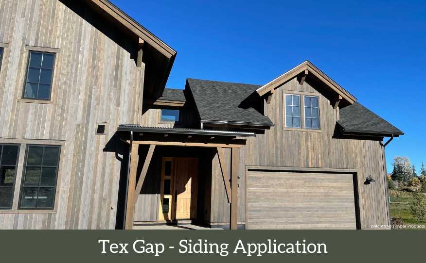 tex gap siding profile - wood siding application - montana timber products