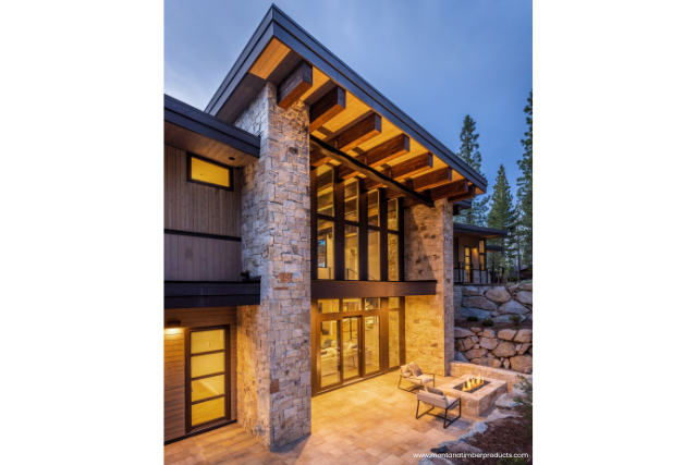 custom home beams - prefinished natural wood beams - montana timber products