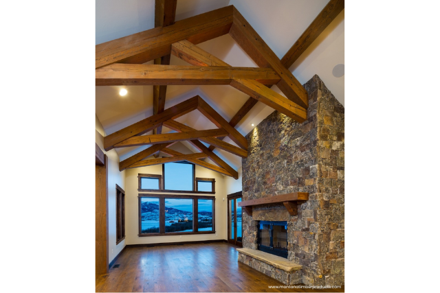 custom trusses and beams - prefinished timber frame materials - montana timber products