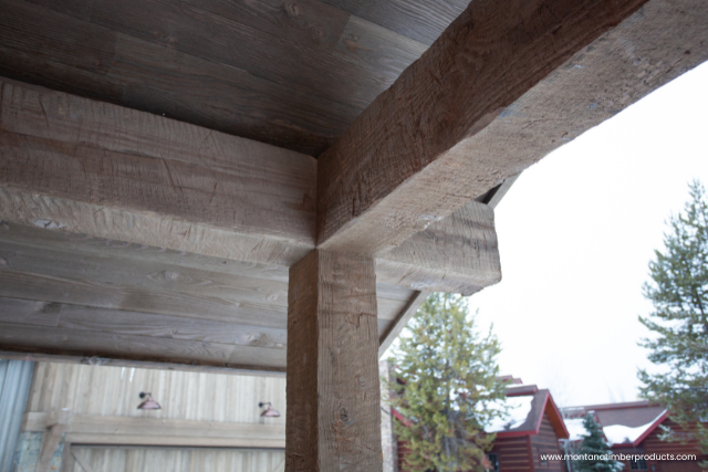 hand textured timbers - prefinished wood timbers - montana timber products