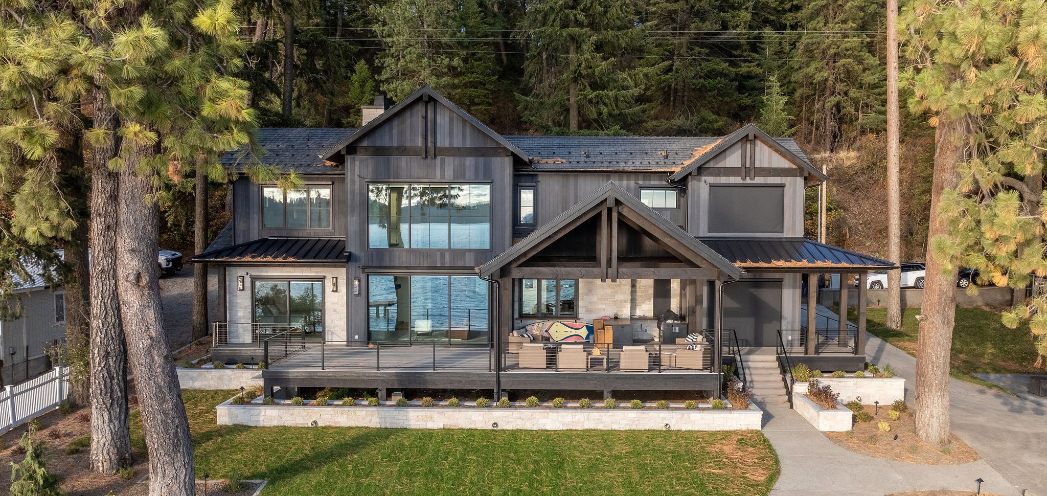 Lakefront Thermally Modified Charcoal Wood Siding