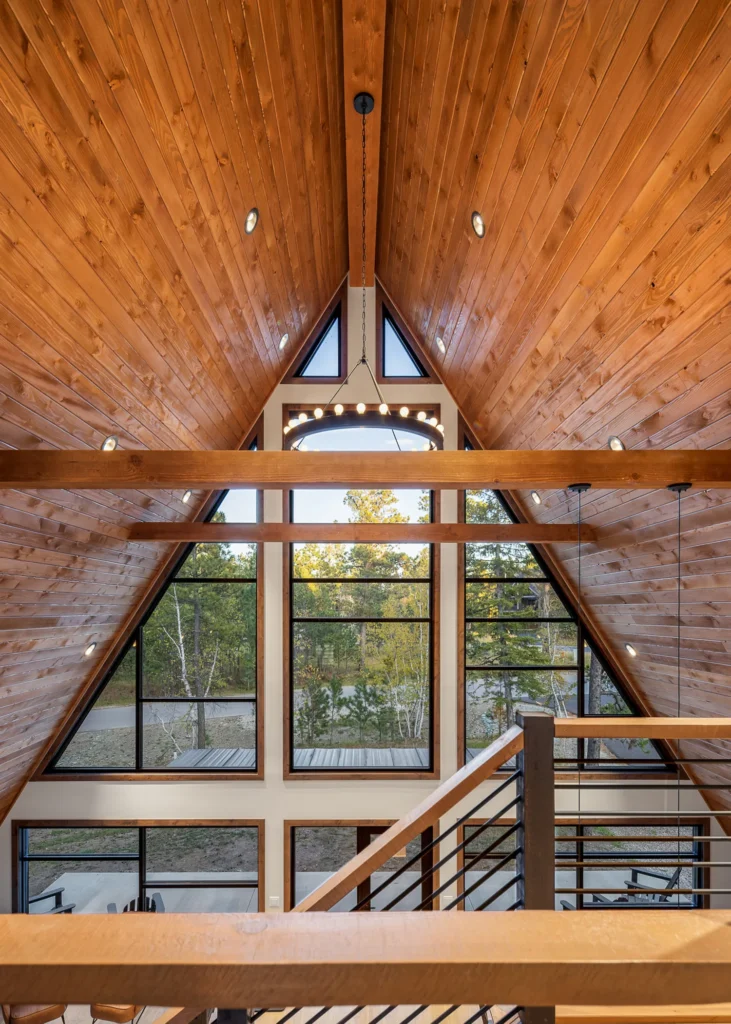 AFrame interior paneling in aquafir yukon