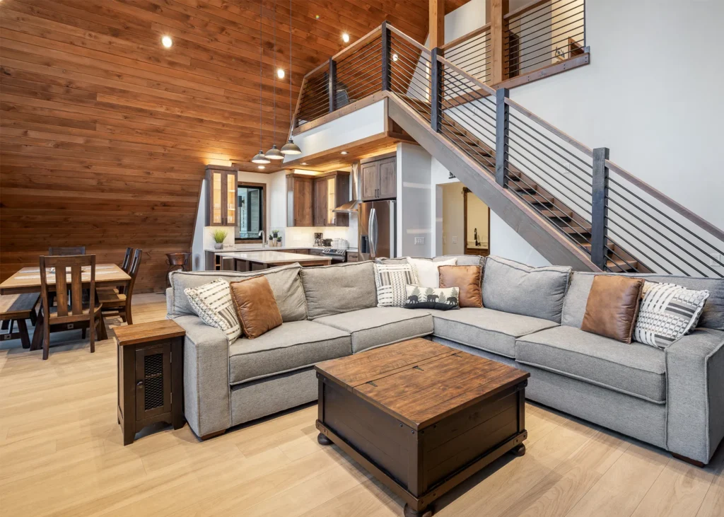 interior wood ceiling livingroom aquafir yukon