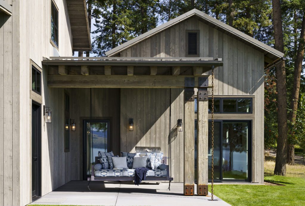 Artisan Glacier Gray Vertical Siding, Artisan Dusk Trim (Hero)