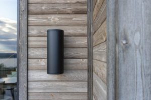 Black Accent Details against ranchwood Artisan cedar siding