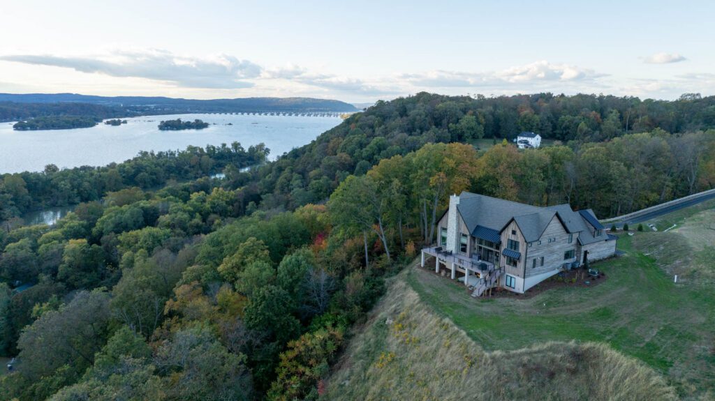 Drone Shot Montana Timber Products Susquehanna River