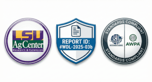 LSU Ag Center Third Party Testing Seals for Report ID: WDL-2025-03b