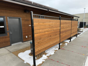 Cedar Siding Privacy Wall