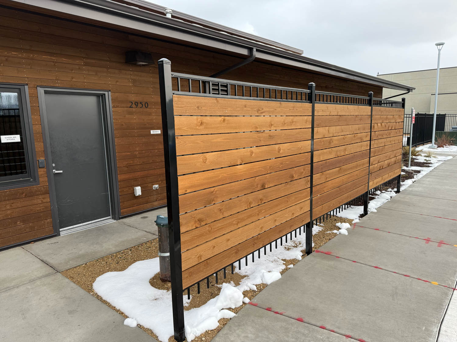 Cedar Siding Privacy Wall