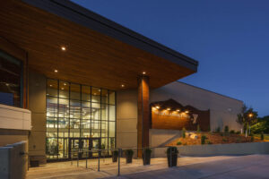 Main Entrance Hero at the YMCA during the evening